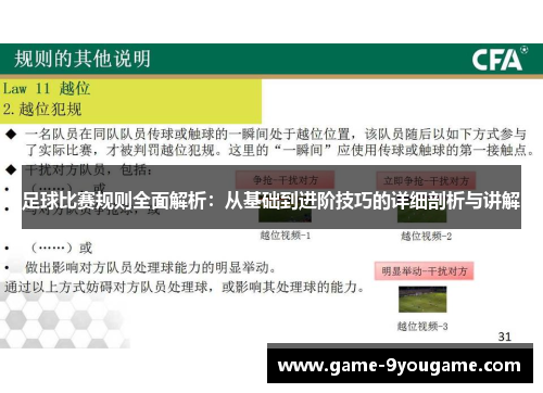 足球比赛规则全面解析：从基础到进阶技巧的详细剖析与讲解